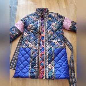 (nwot) FARM Rio Multicolor Quilted Puffer Coat